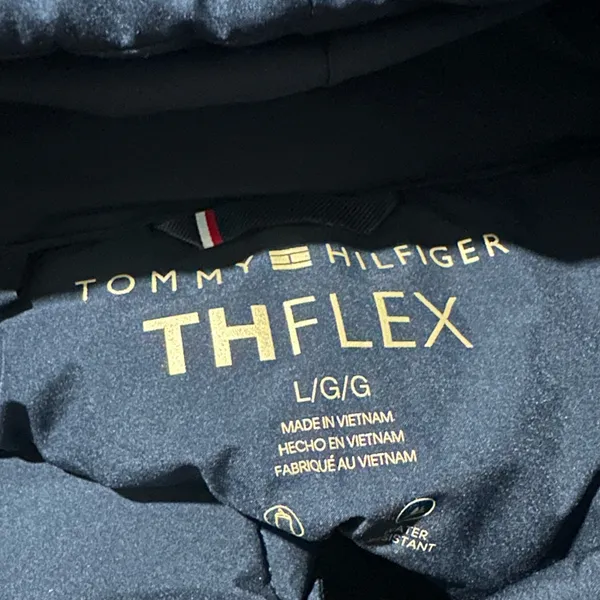 Tommy Hilfiger Women's Jacket Coat Navy Blue Zip Hood Pockets Quilted Packable - Image 7