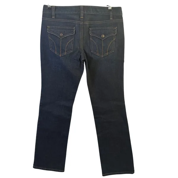 Ann Taylor LOFT‎ Slim Boot Cut Jeans Dark Wash Denim Women's Size 6 - Image 4