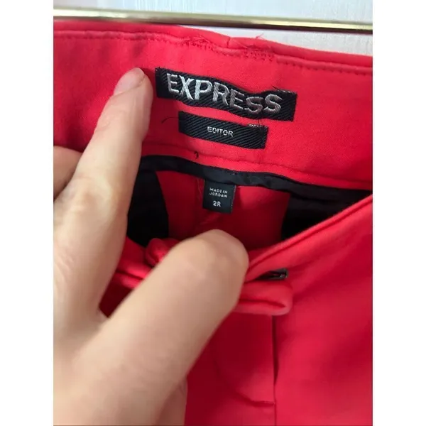 Express red pants editors size 2R office wear - Image 3