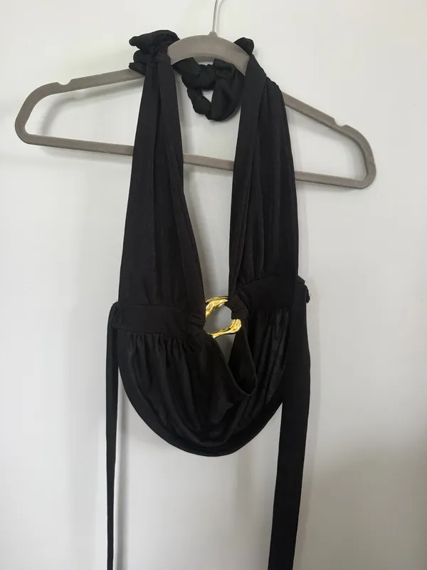 Shein Halter Top Black - Image 3