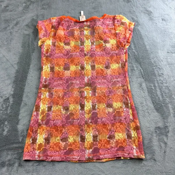 VTG Rue‎ 21 Top Womens Size L Floral Mesh Baby Doll Y2k Unique Nylon Fairycore - Image 2