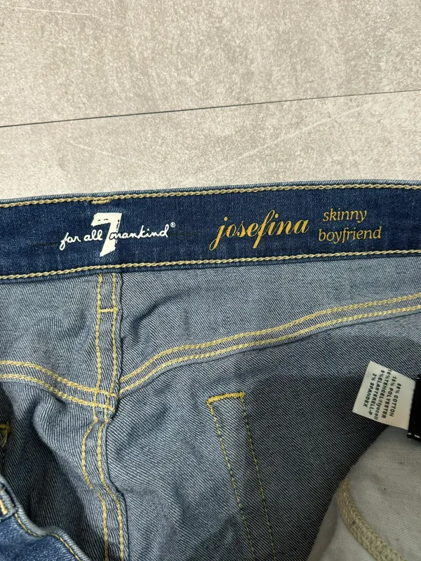 7 For All Mankind Josefina Skinny Boyfriend Jeans - Image 4