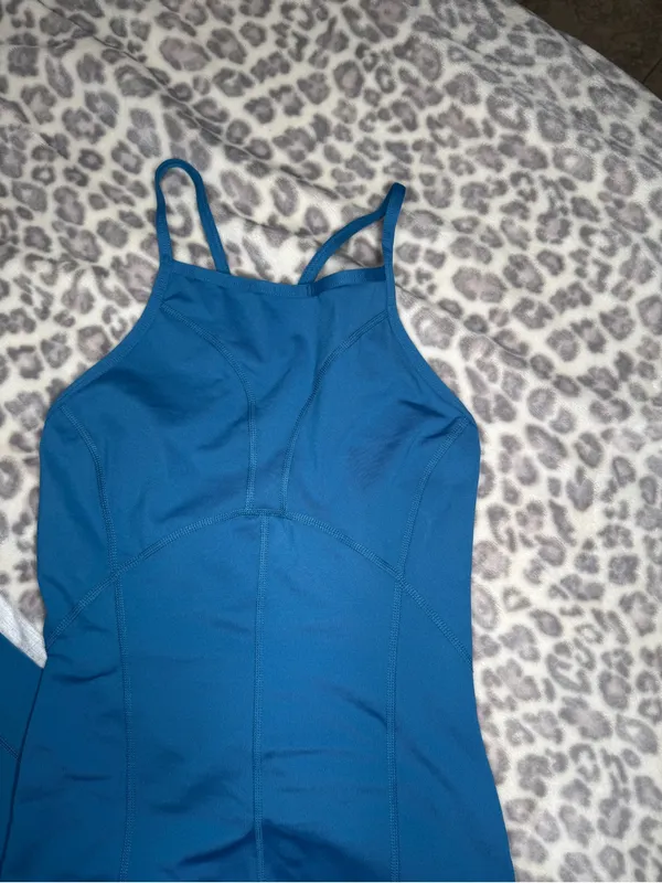 Free People FP Movement Ashford Side To Side Performance Jumpsuit Turquoise XS - Image 2