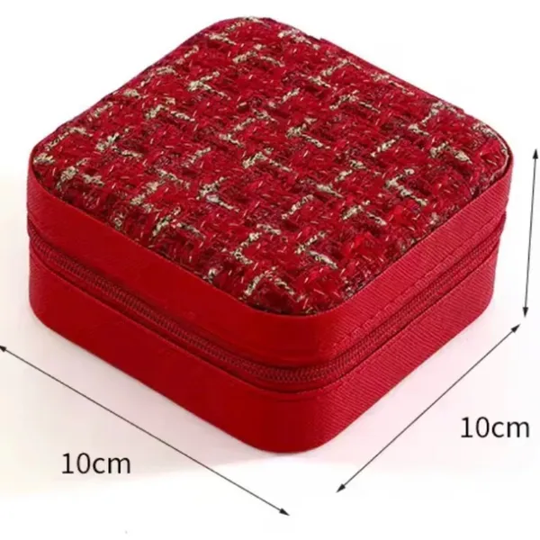 Colorful Tweed Jewelry Box - Image 4