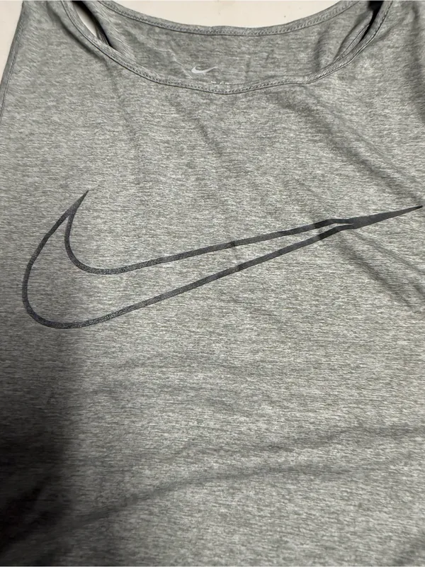 Nike Women’s Grey Athletic Tank Top with Swoosh Size Small EUC - Image 2