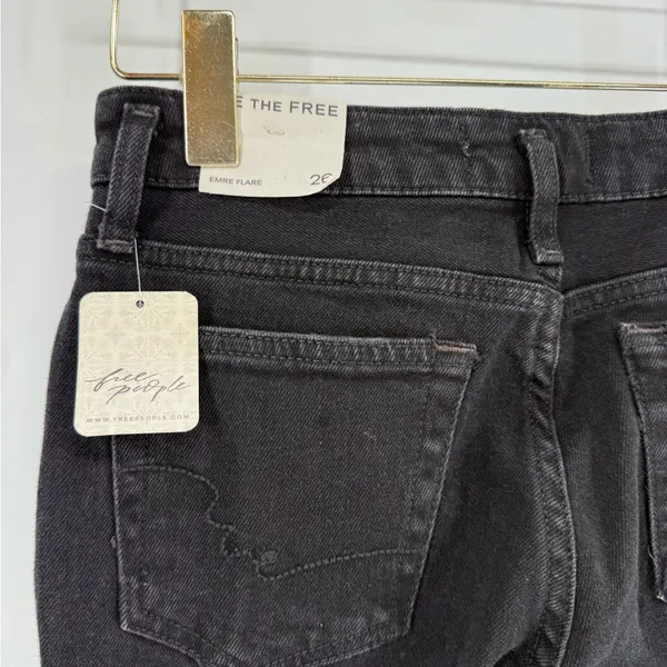 We‎ The Free Emre Flare Jeans in black size 26 NWT - Image 7