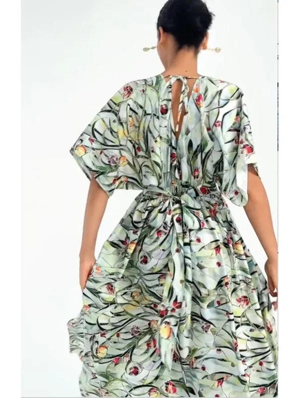 ADOR Light Blue Floral Maxi Dress M NEW - Image 7