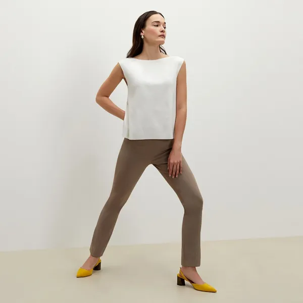 MM LaFleur Womens Size 14 Fits 12 Tan The Foster Cigarette Pant in PowerStretch - Image 2