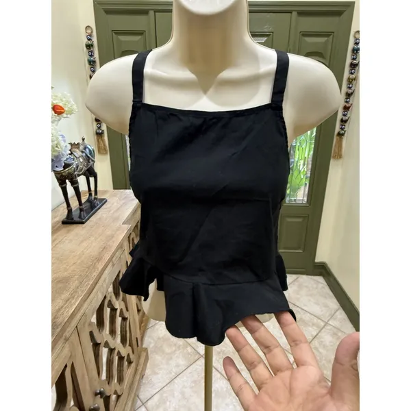 Icon black square neck camisole top size M - Image 4