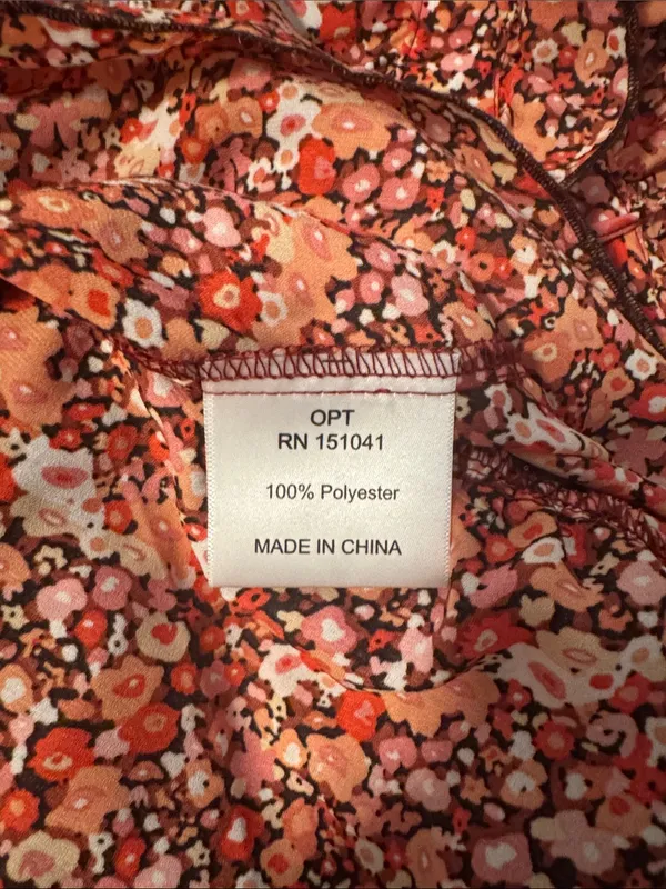 Women's Floral Tiered Drop Waist Dress Sz: L - Image 8