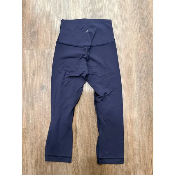 Lululemon align High Rise Cropped‎ Leggings Navy Blue Activewear Yoga Pants - Image 2
