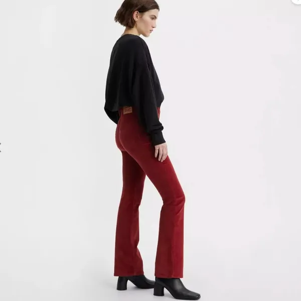 NWT LEVI'S 725 High Rise Bootcut Corduroy Jeans Color: Syrah - Red - Image 2