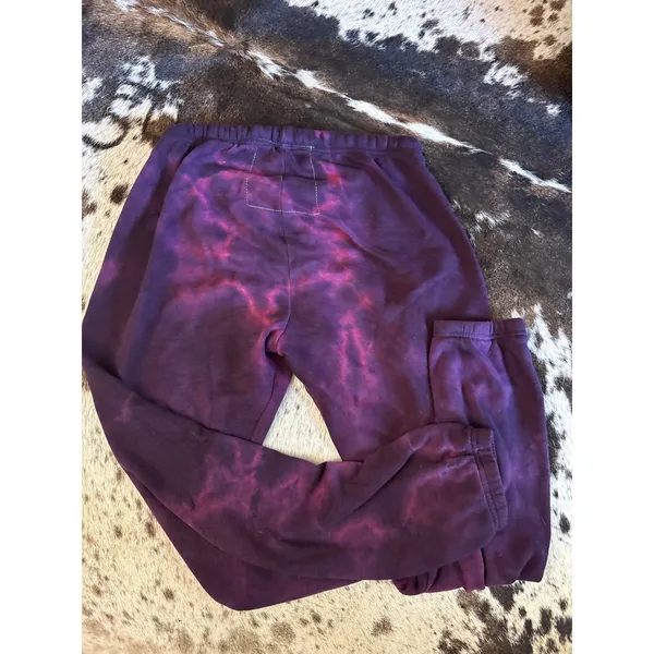 AVIATOR NATION Tie Dye Sweatpants Crystal Rose Size Small Purple - Image 5