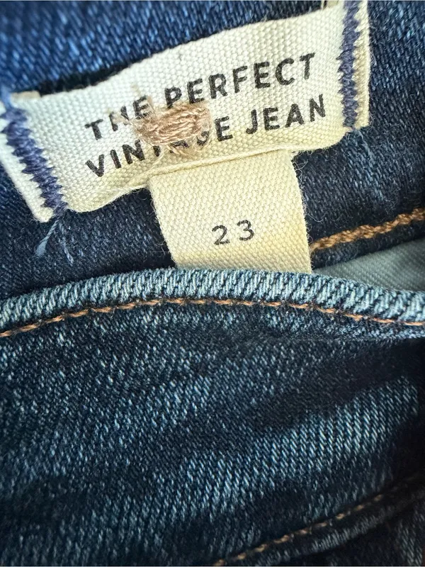 Madewell The Perfect Vintage Jeans 23 Myers Wash Dark Blue High Rise Straight - Image 5