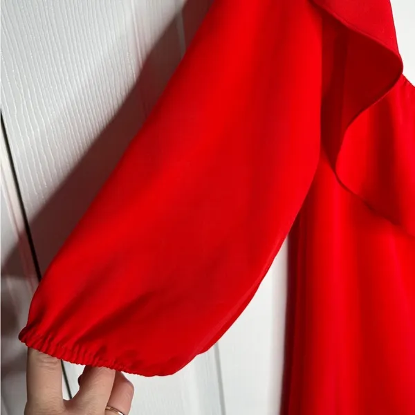 AMANDA‎ UPRICHARD Red Off-Shoulder Mini Dress Size Small Cocktail Party - Image 5