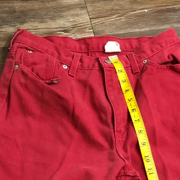 Red Vintage high waist straight leg jeans (Vintage size 10, fits as US Size 6, Waist: 28”) - Image 4