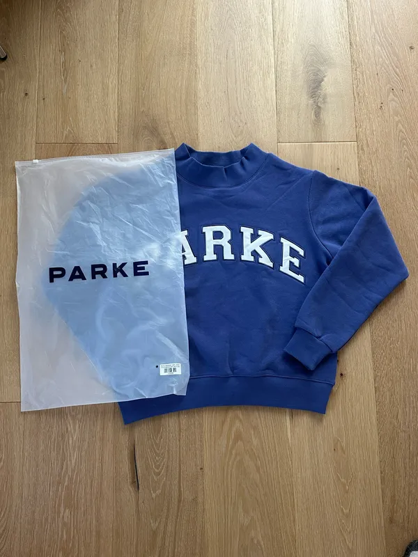 PARKE Blue Mockneck Sweatshirt - Image 2