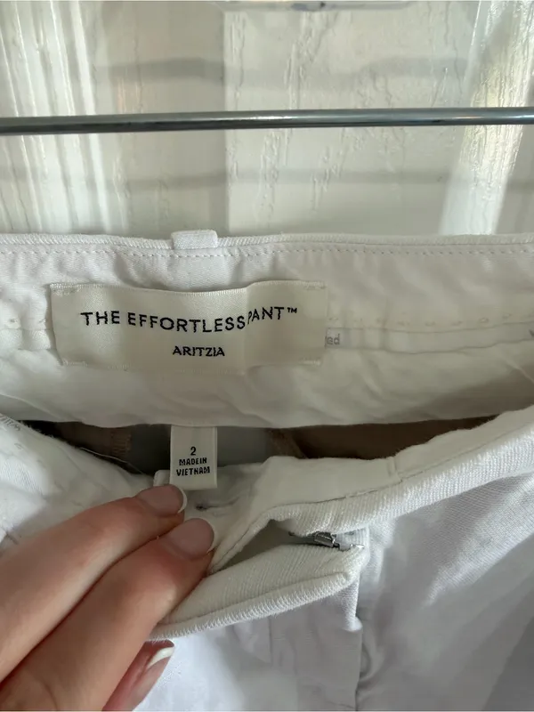 Aritzia Effortless Pant Cruiselinen White Size 2 - Image 4