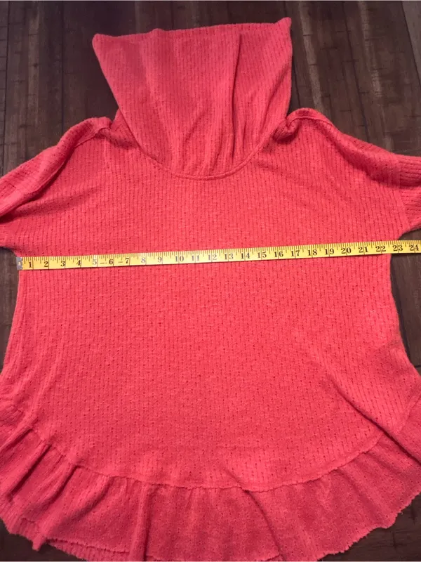 Maeve Anthropologie Addie Ruffled Hacci Pullover Sweater Orange Medium - Image 9