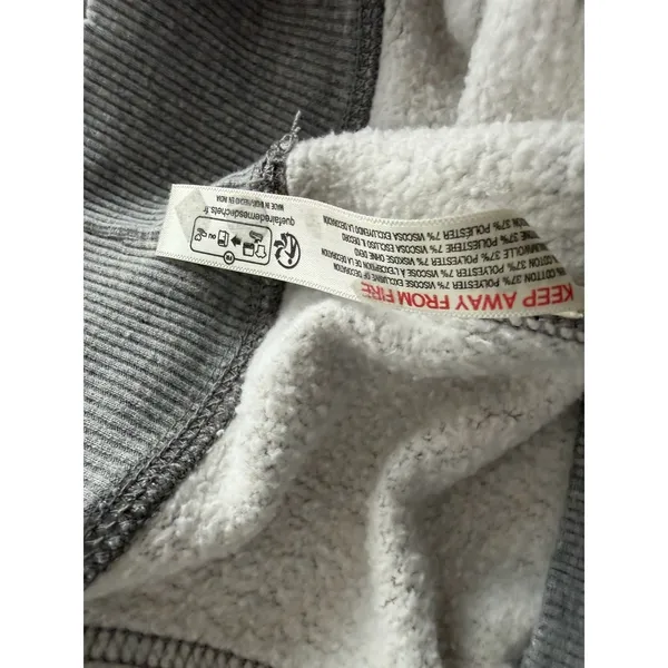 Free People FP Movement Final Call Logo Embroidered Hoodie Heather Grey Small - Image 12