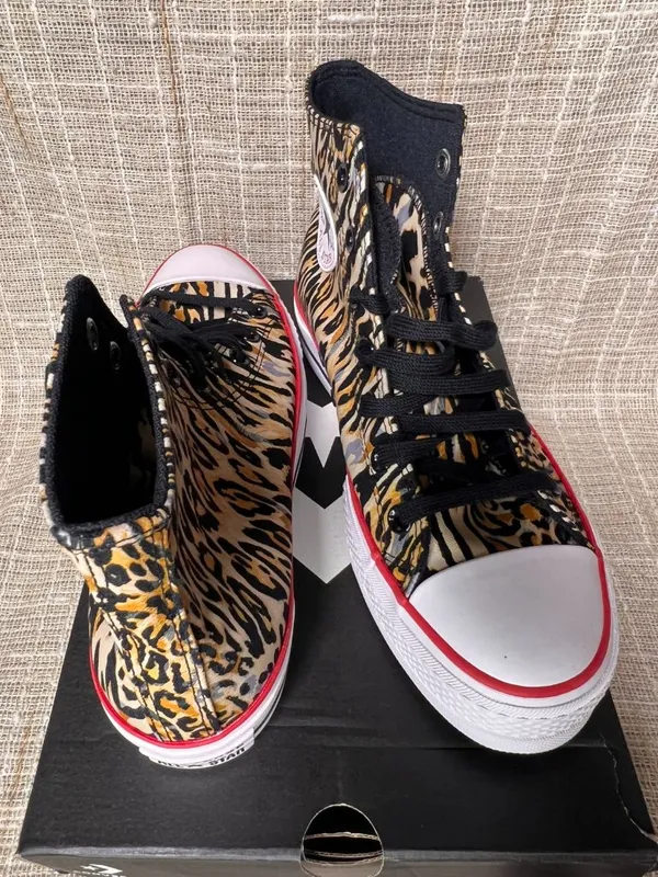 Chuck Taylor CONVERSE All Star Lift Platform Leopard High Top Sneakers US 8.5 - Image 7