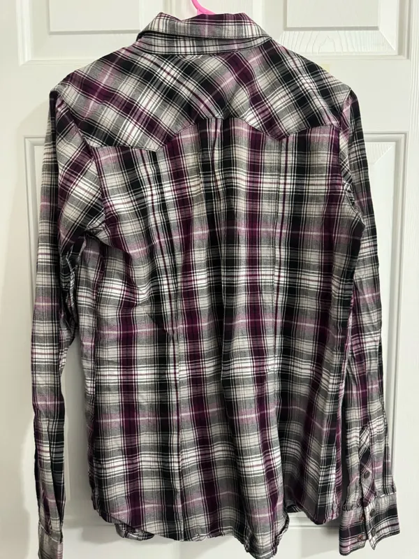 Cruel size m purple plaid Size M - Image 4