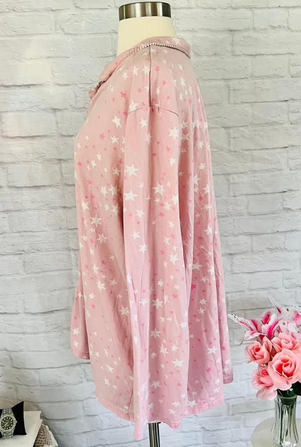 Pink Starry PJ Top Size 3X - Image 8