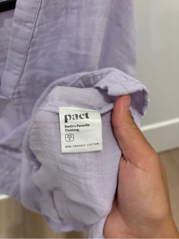 Pact Coastal Daily 100% Organic Cotton Top Size XS/S - Image 4