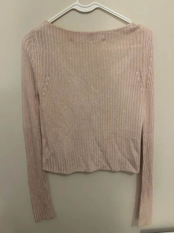 Free People Cardigan Sweater Knit Cream - Image 2