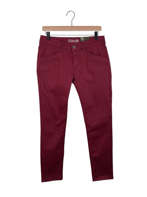 NEW 5.11 Tactical Women's Defender-Flex Pants Slim Fit Size 6 Regular Red Twill - Image 2