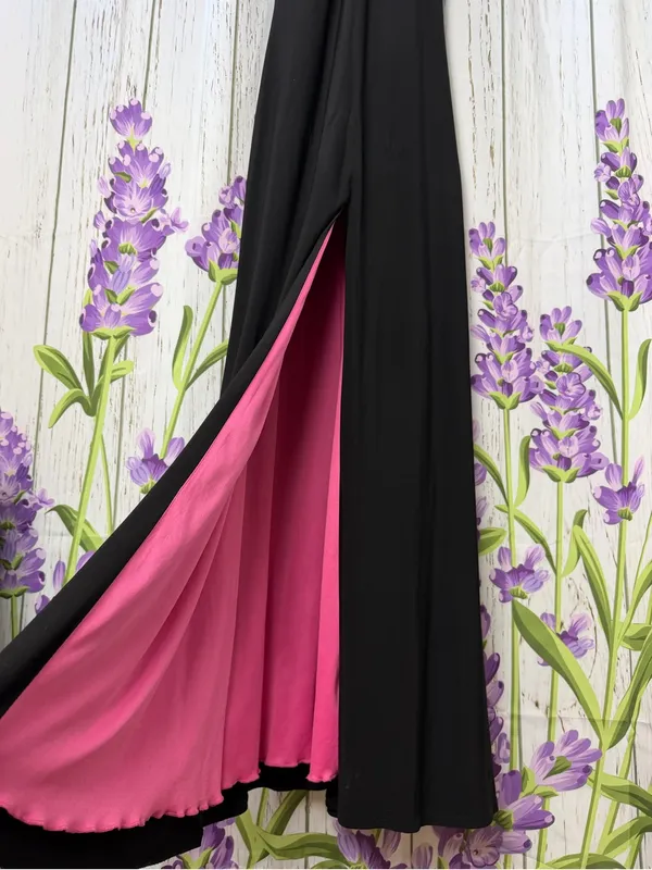 Black and Hot Pink Party Dress - Image 4