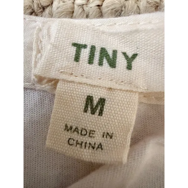 Anthropologie Tiny Marin Floral Embroidered Tank Top M Ruffle Strap Cotton - Image 3