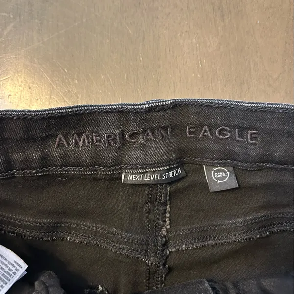Black American Eagle Jean Shorts - Image 4