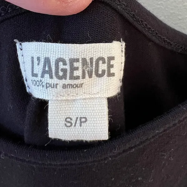 L’AGENCE Black Women’s Ella Cami Spaghetti Strap‎ Tank Top Size S - Image 4