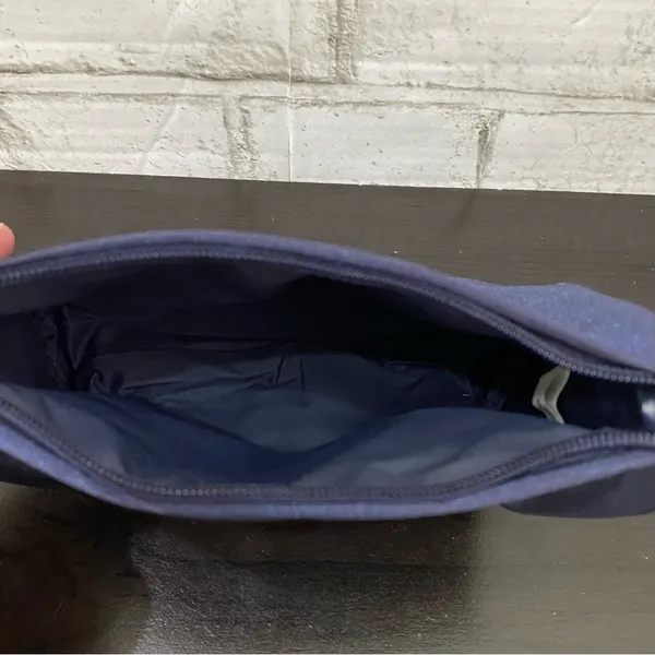 CHRISTIAN DIOR Parfums Navy Satin Cosmetic Case Travel Pouch Bag - Image 7