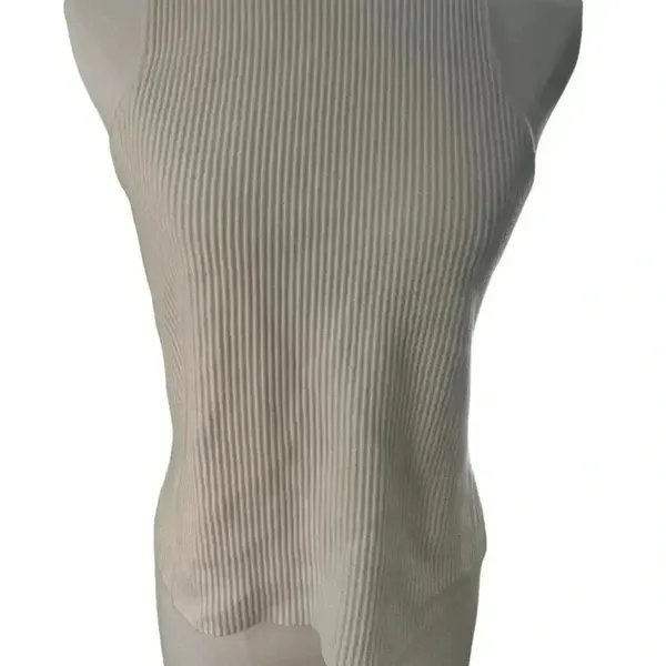 Marled Women‎ Large Sweater White Rayon Blend Fisherman Neutral Capsule Classic - Image 2