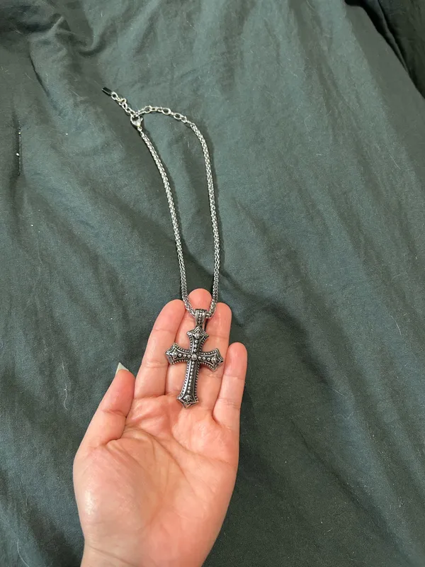 Sterling Silver Cross Necklace - Image 2