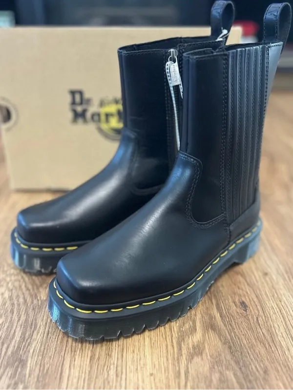 DR MARTENS Amaayah LO black leather zippered boots shoes women’s 7 new - Image 2