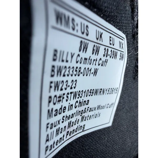 Billy Comfort Cuff Black Faux Shearling Plaid Adaptive High Top Sneakers 8W - Image 7