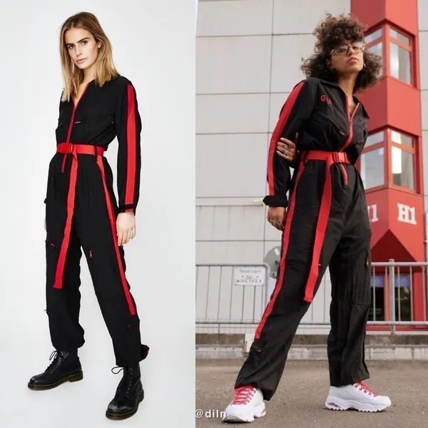 I.AM.GIA Jumpsuit Burn Boiler‎ 2.0 Suit Coverall Utilitarian Black Red XS GUC - Image 2