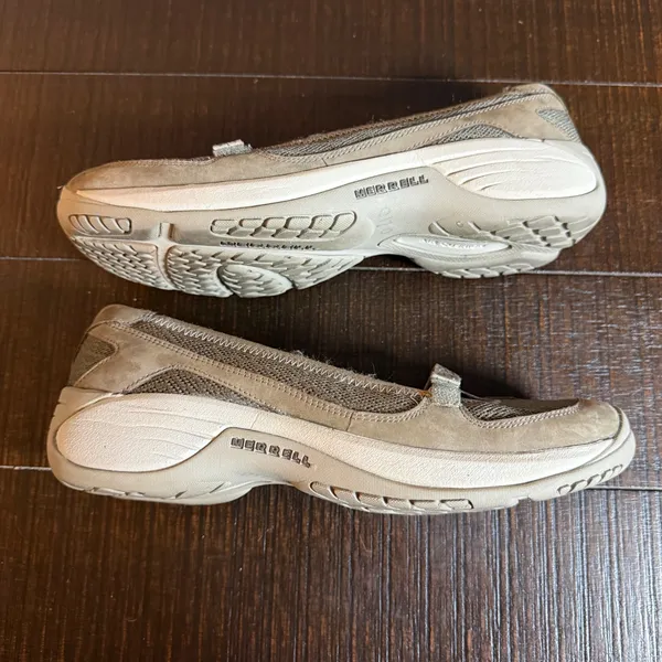 Merrell Encore Ballet Brindle Womens 8.5 Tan Mesh Suede Comfort Walking Shoes - Image 7