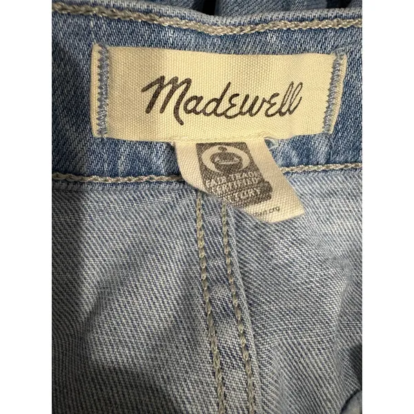 Madewell The Emmett Wide Leg Crop Jean: Welt Pocket Edition Womens 28 Blue NO604 - Image 4