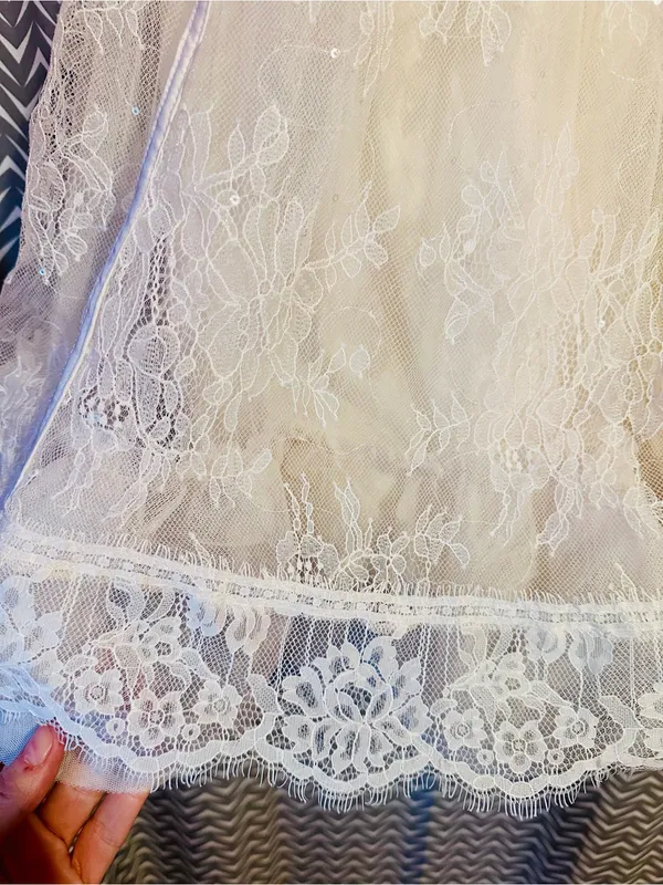 NWT LULUS | Charmaine Cream Lace Sleeveless Skater Mini Dress, XL - Image 6