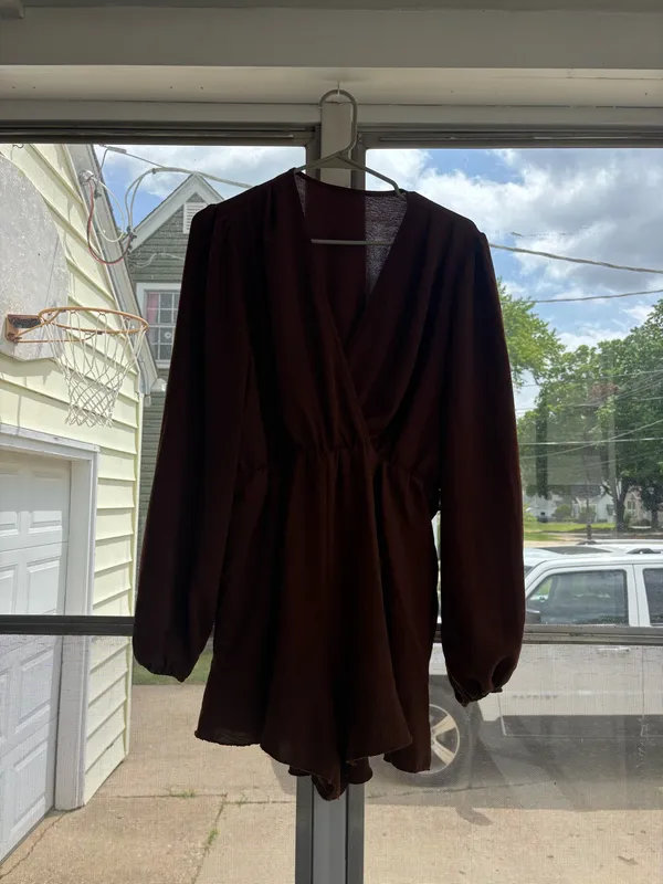 Brown Amazon long Sleeve Romper Size M - Image 2