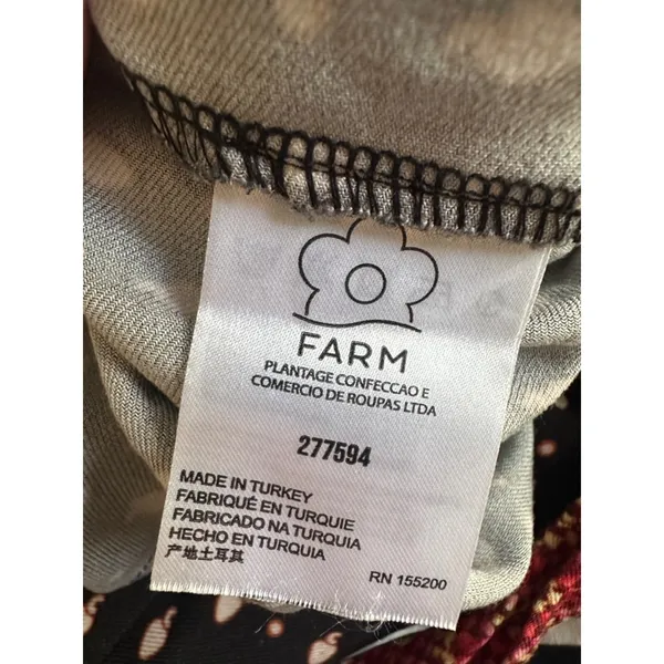 Farm Rio Anthropologie Tucker Papaya Pants Black Fruit Resortwear Vacation Fall - Image 8