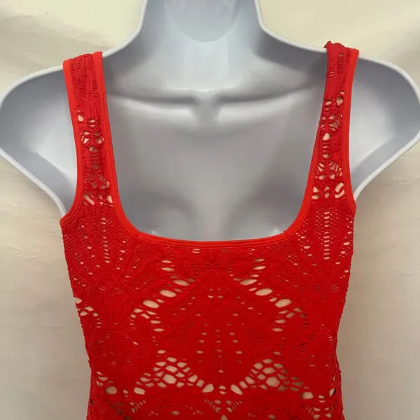 Intimately Free People Crochet Coverup Dress Sz M/L Festival Boho Resort Y2K - Image 9