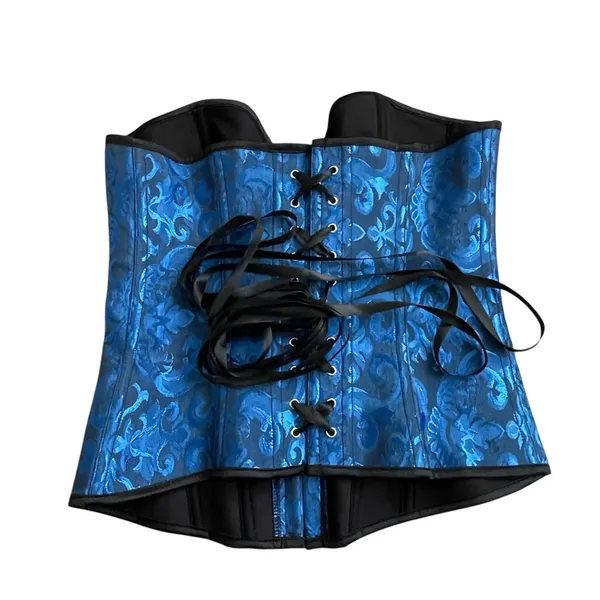Corset Hour Glass Waist Training Women’s Size M Blue Costume Coquette - Image 6