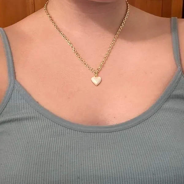 Pearl Heart Chain Gold - Image 2