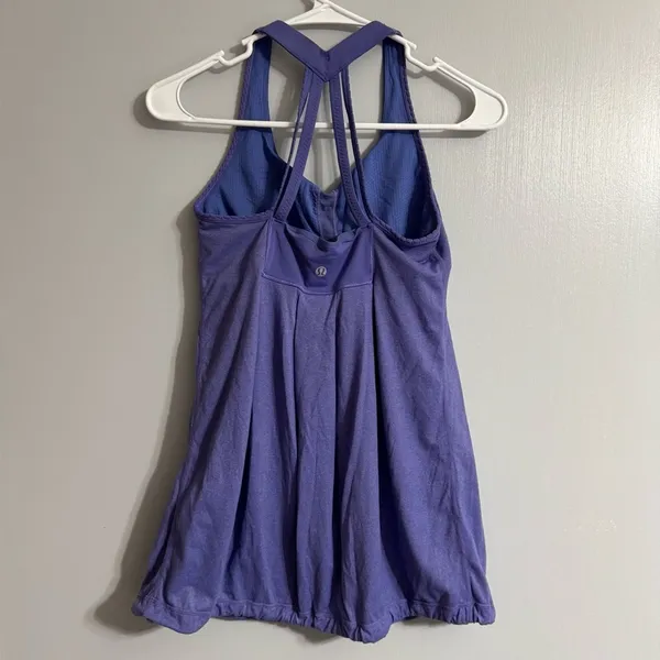 Lululemon Purple Racerback Activewear Tank Top‎ Size 6 - Image 2