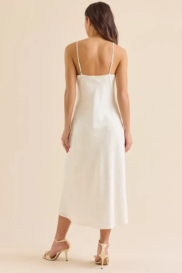 Olandria Satin Midi Dress - Image 4